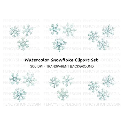 Snowflake Clipart Bundle