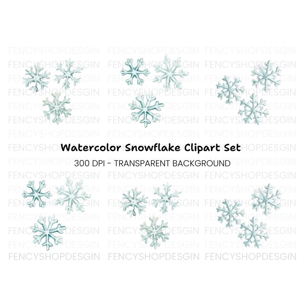 Snowflake Clipart Bundle