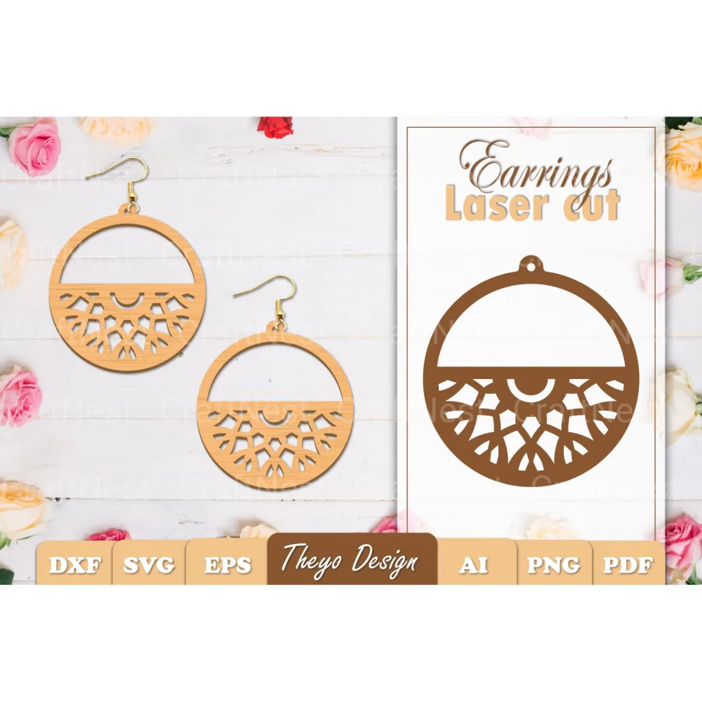 Earrings Mandala SVG Bundle