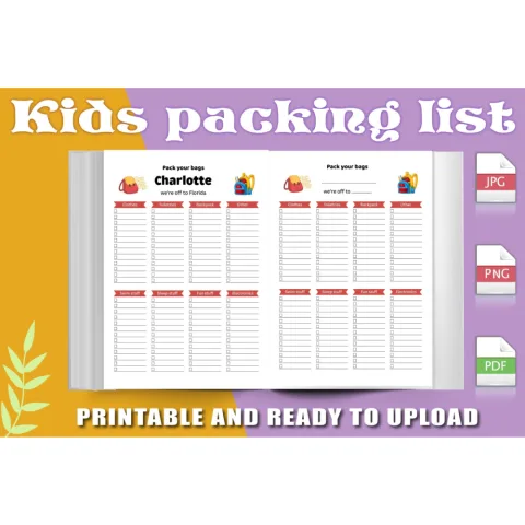 Kids Packing List Planner