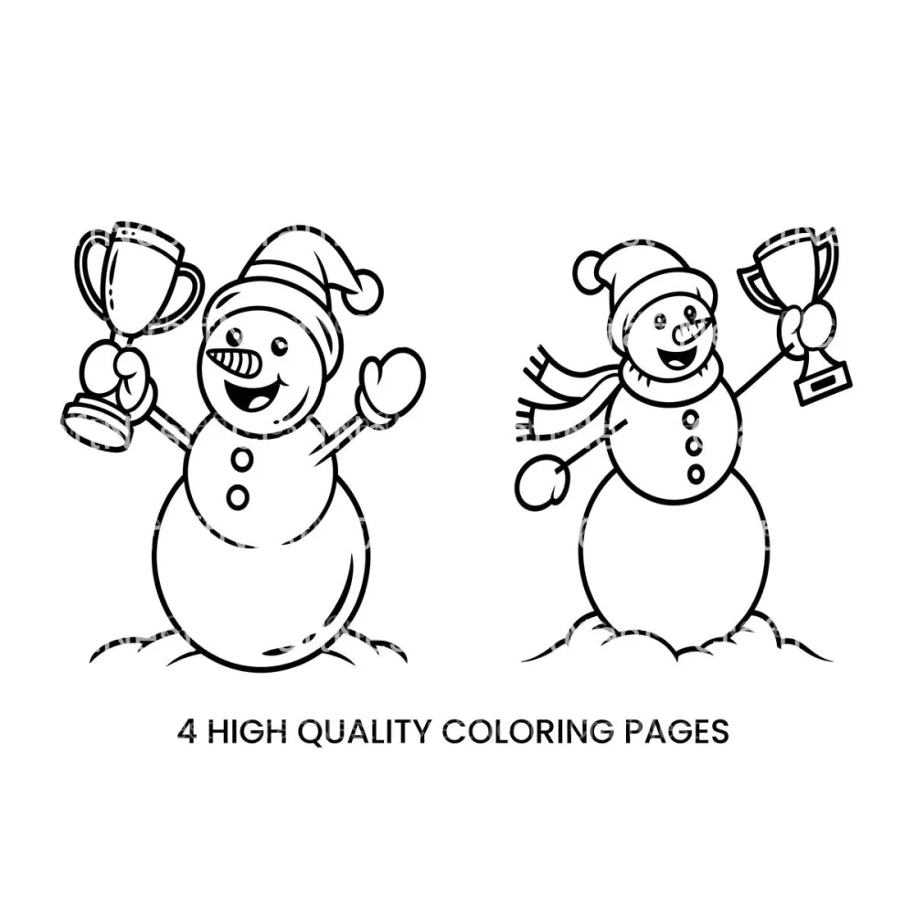 Snowman with TrophyFun Coloring Books