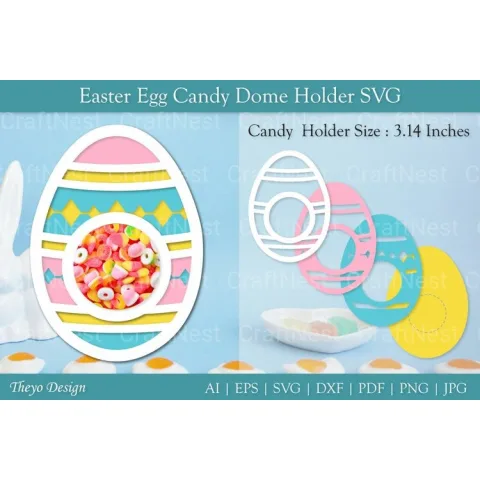 Easter Candy Dome Holder SVG Bundle