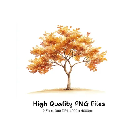 Autumn Trees Clipart Bundle