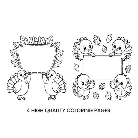 Thanksgiving Turkey Coloring Books