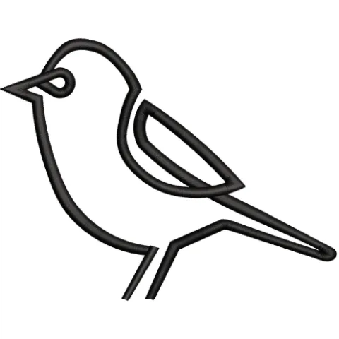 Sparrow Embroidery Design