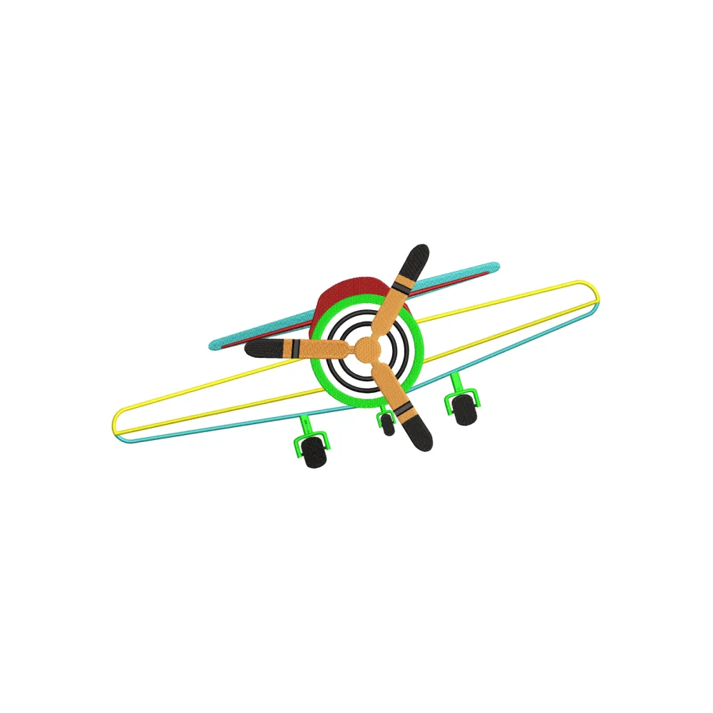 Plane Multi Embroidery Design