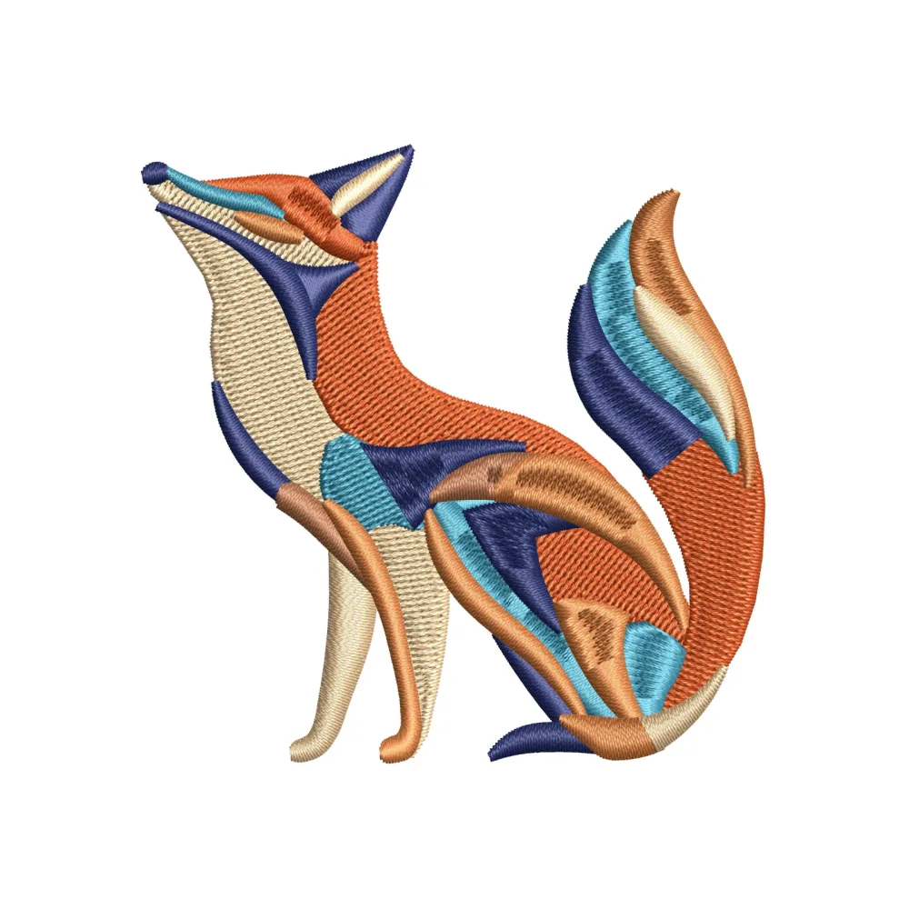 Fox Embroidery Design