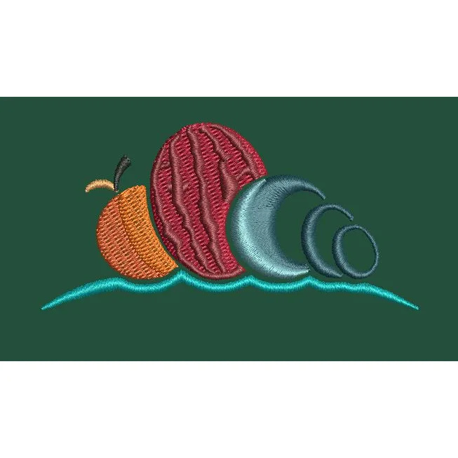 Celestial Fruit Horizon Embroidery Design