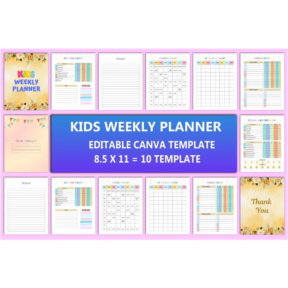 Kids Weekly Planner