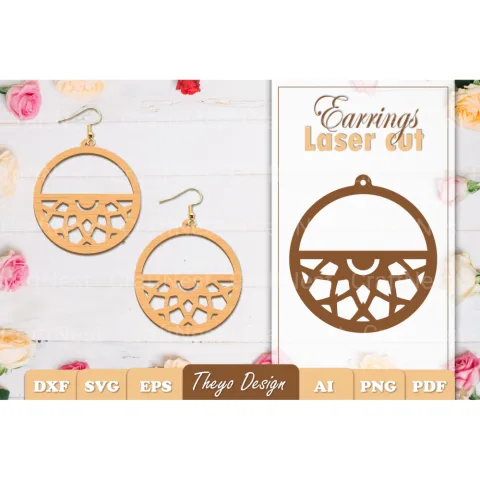 Earrings Mandala SVG Bundle