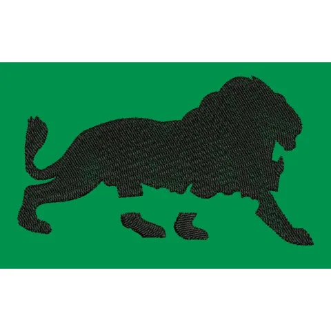 Stalking Lion Wildlife Silhouette Embroidery Design
