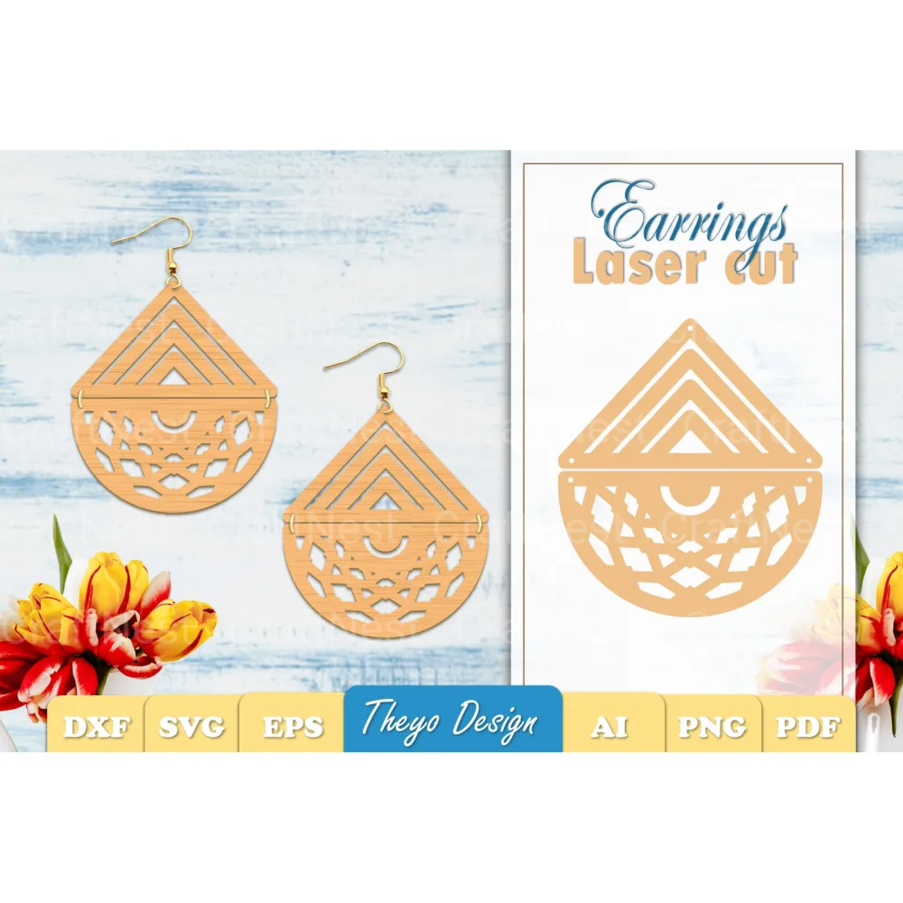 Earrings Mandala SVG Bundle SVG