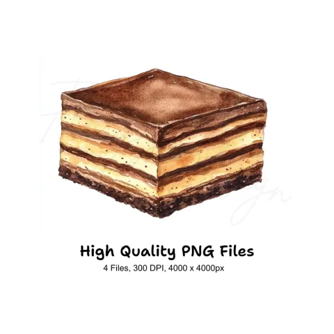 Chocolate Dessert Squares Clipart Bundle
