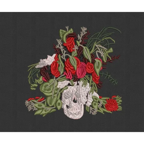 Skull Embroidery Design