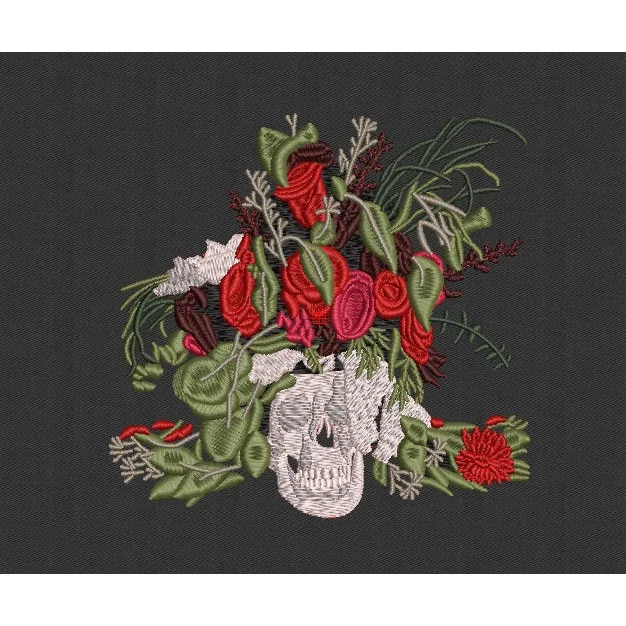 Skull Embroidery Design