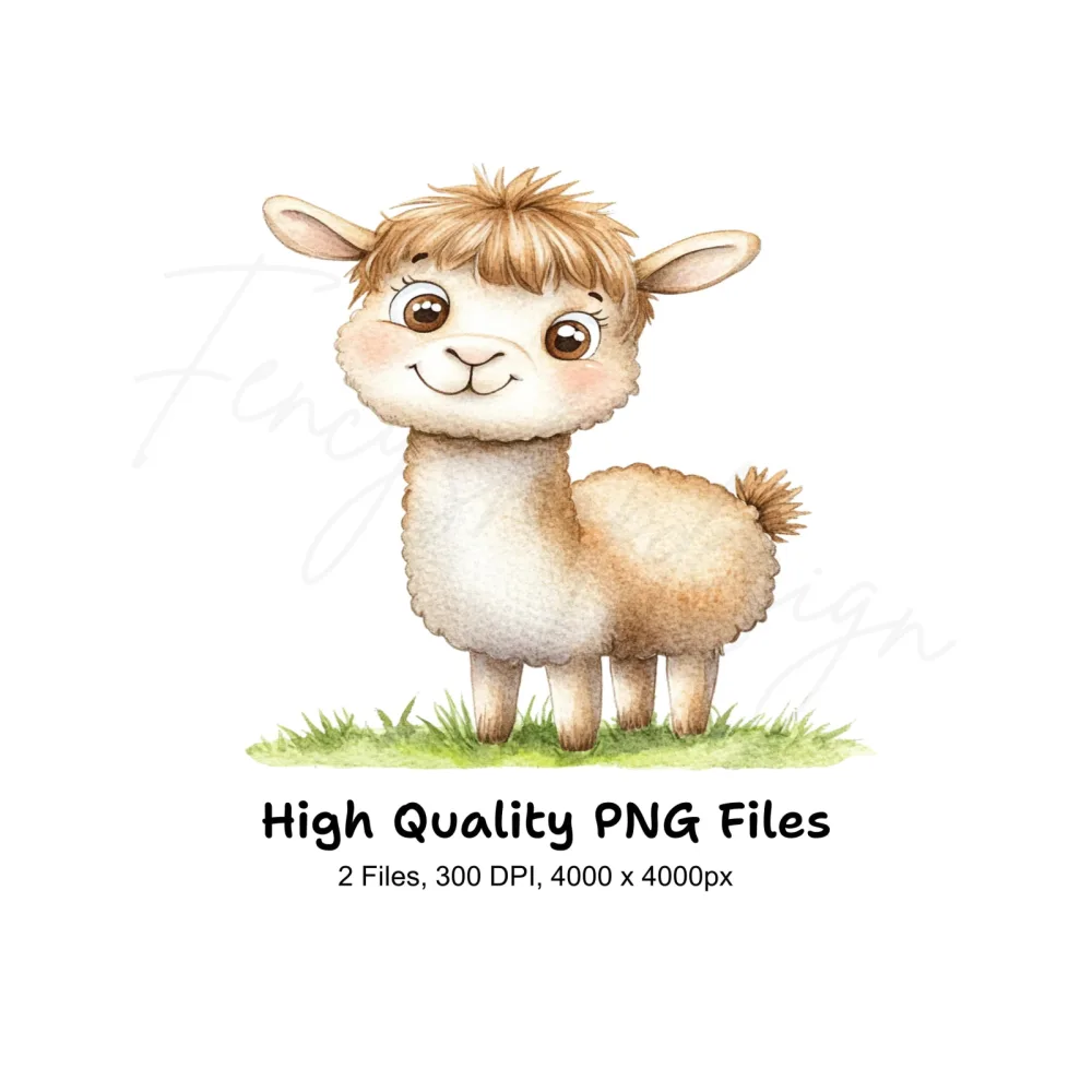 Charming Alpaca Clipart Bundle