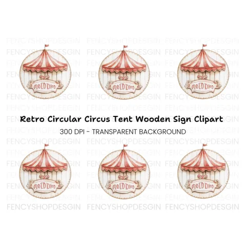 Vintage Circus Tent Clipart Bundle