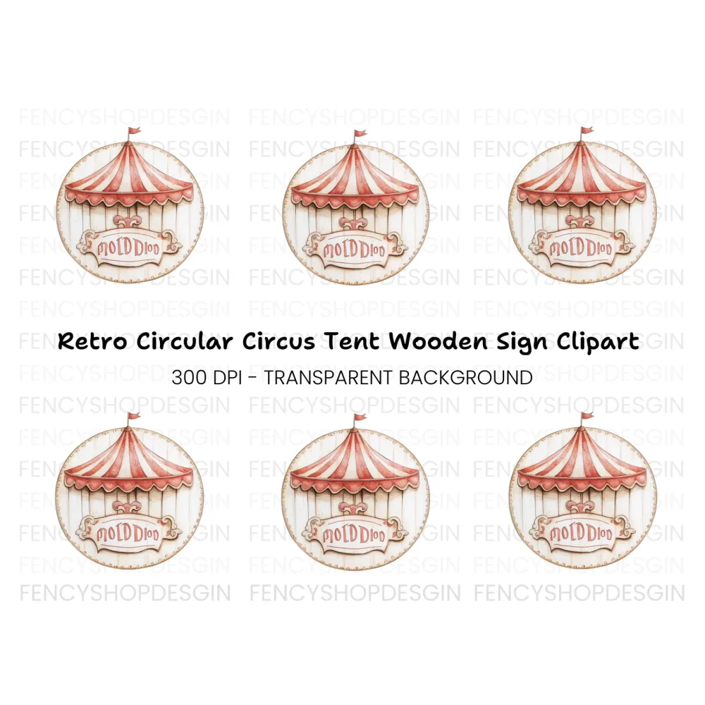 Vintage Circus Tent Clipart Bundle
