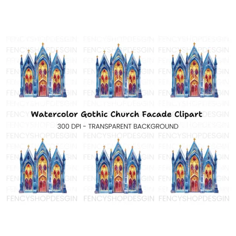 Gothic Church Clipart Bundle