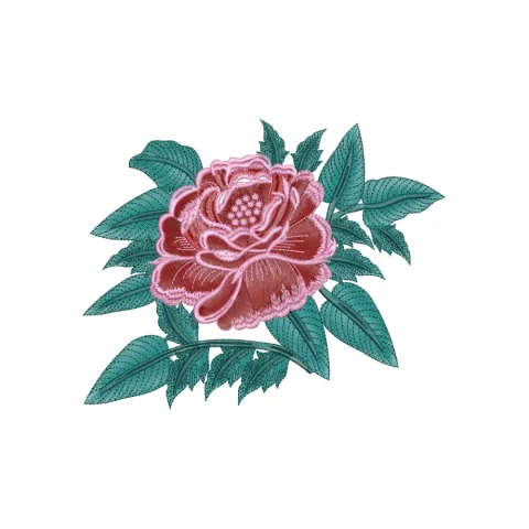 Rose Leaves Embroidery Design