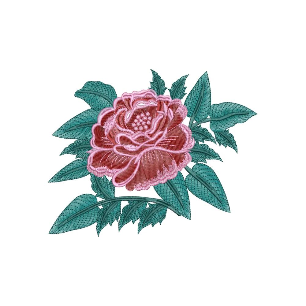 Rose Leaves Embroidery Design