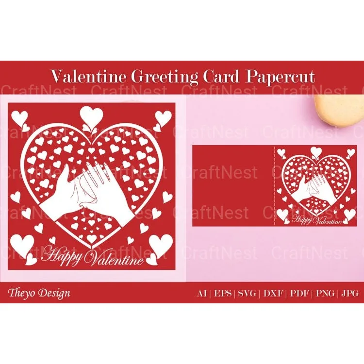 Valentine Greeting Card Cut SVG