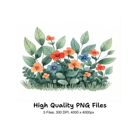 Spring Flower Clipart Bundle