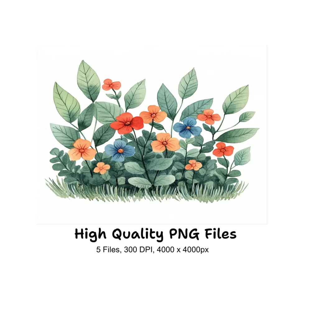 Spring Flower Clipart Bundle