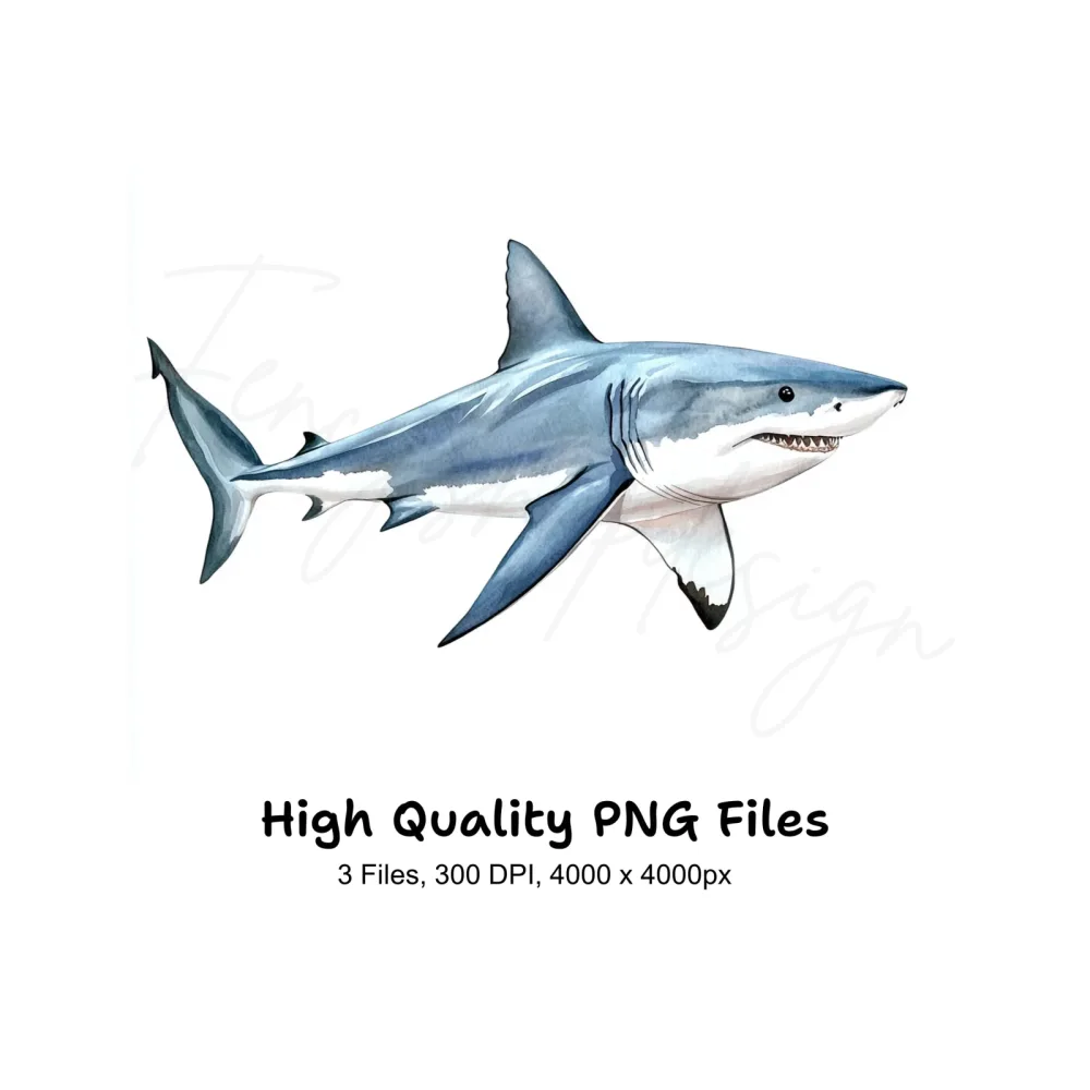 Great White Shark Clipart Bundle