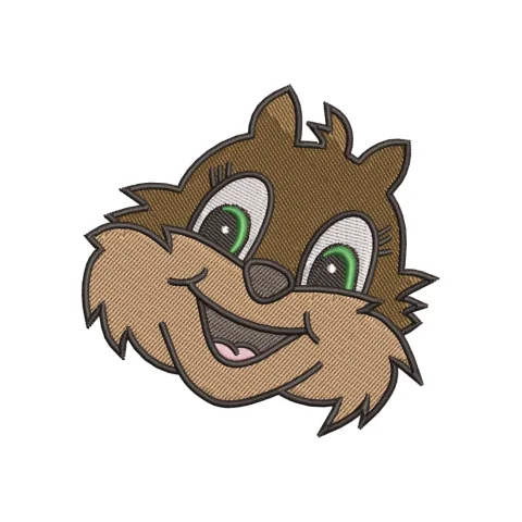 Smiley Head Embroidery Design