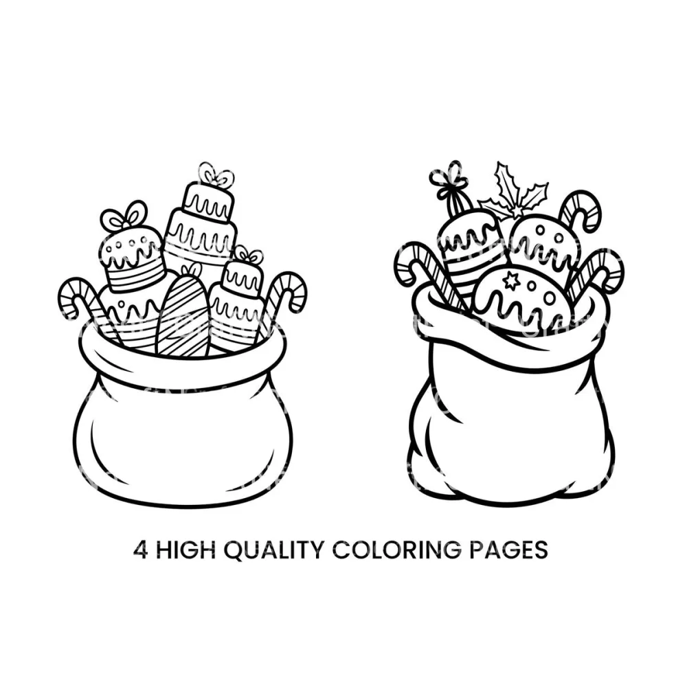 Christmas Gift Bags Coloring Books