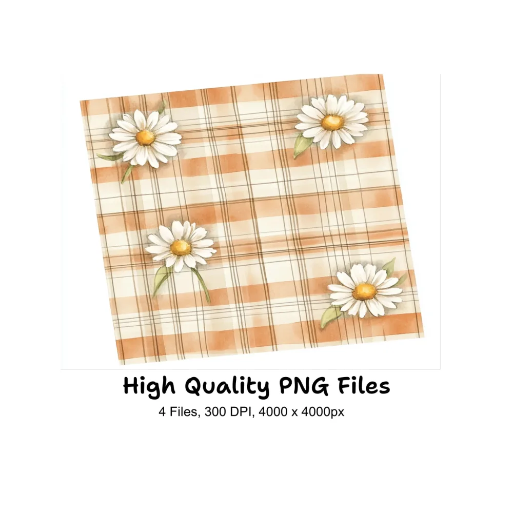 Daisy Plaid Clipart Bundle