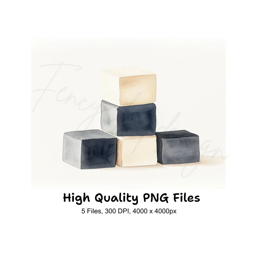 Stacked Blocks Clipart Bundle