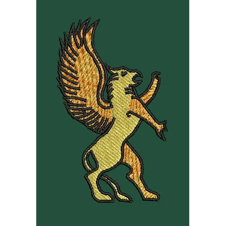 Gold Griffin Embroidery Design