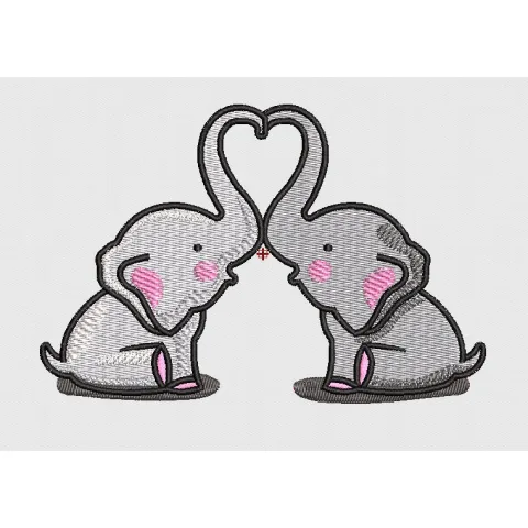 Elephant Embroidery Design