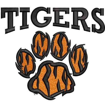 Tigers Embroidery Design