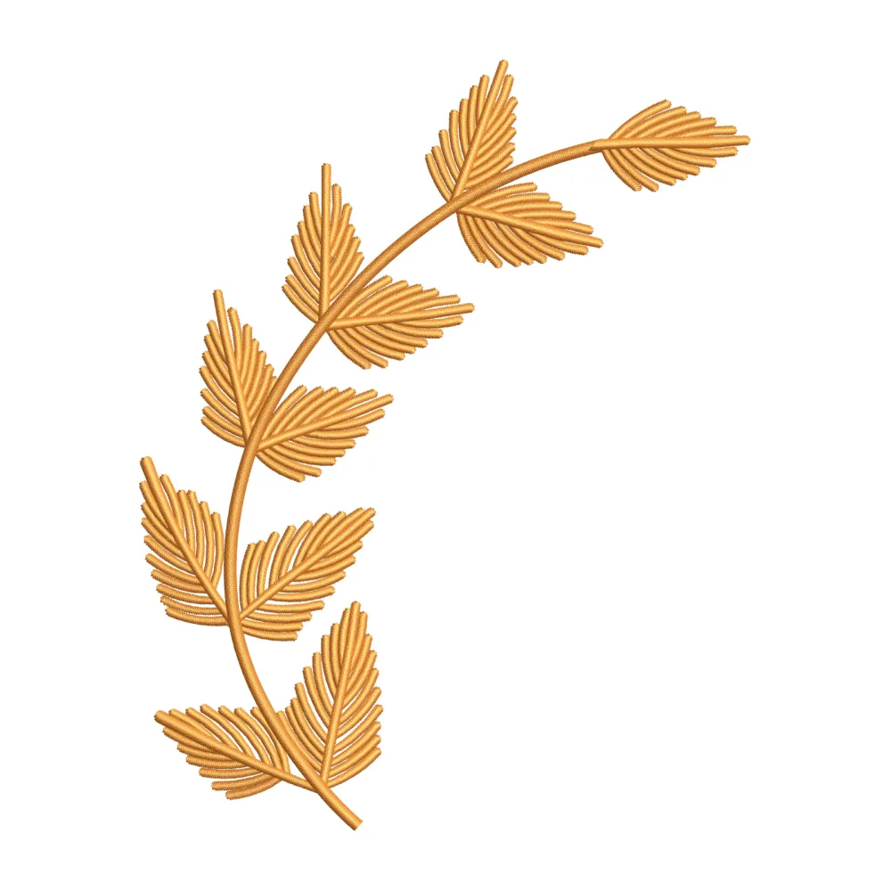 Gold Branch Embroidery Design