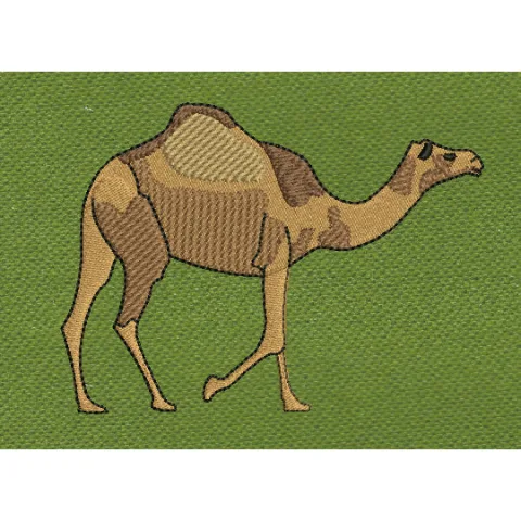 Camel Walk Brown Embroidery Design