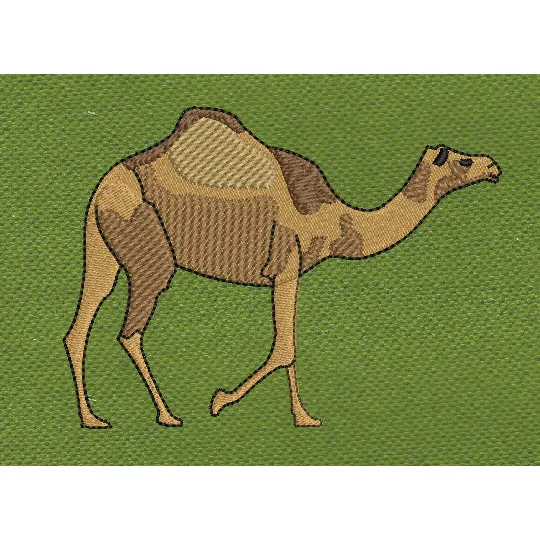 Camel Walk Brown Embroidery Design