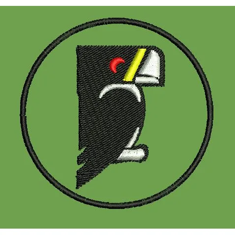 Woodpecker Profile Emblem Embroidery Design