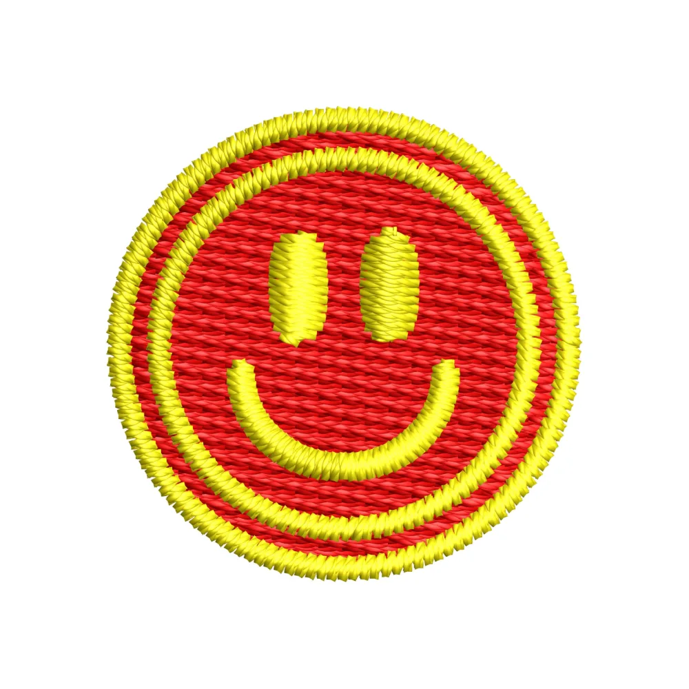 Happy Emoji Embroidery Design