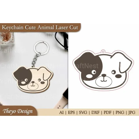 Cute Animal Keychain SVG Bundle