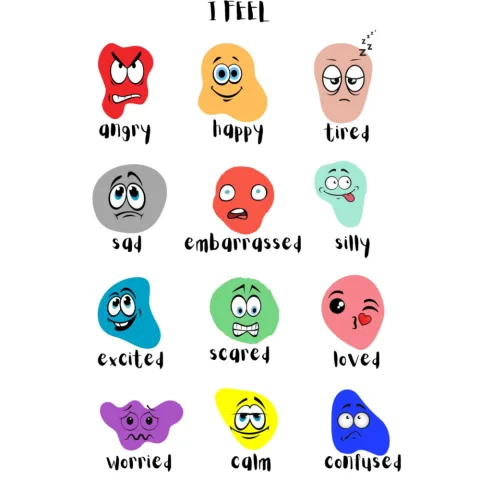 I Feel Emotion Flashcards for Kids