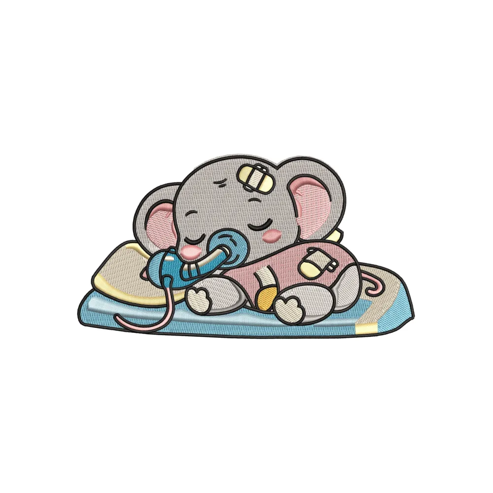 Elephant Baby Unfit Embroidery Design