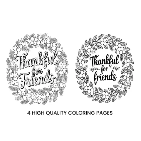 Autumn Joy Thankful Friends Coloring Books