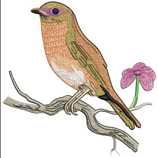 Sparrow Embroidery Design