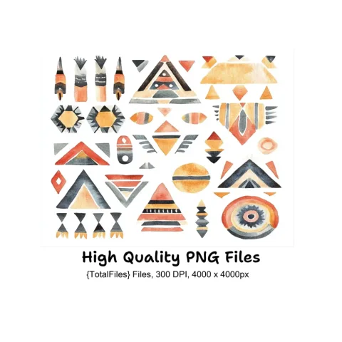 Abstract Tribal Elements Clipart Bundle