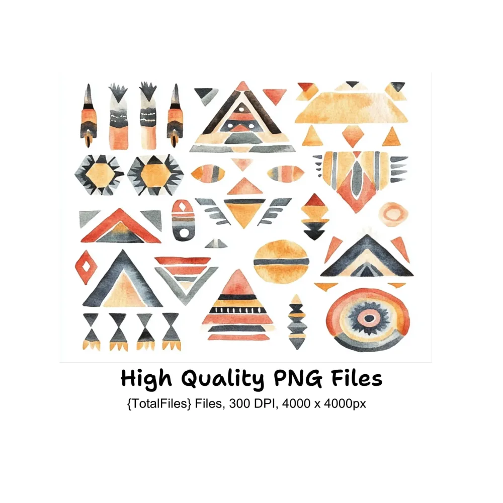 Abstract Tribal Elements Clipart Bundle