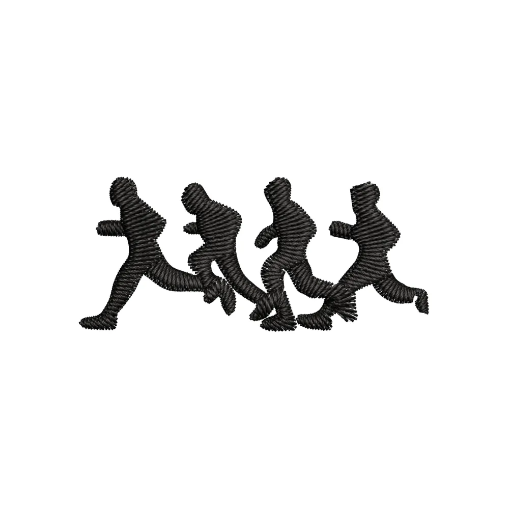 Group Runnig Embroidery Design
