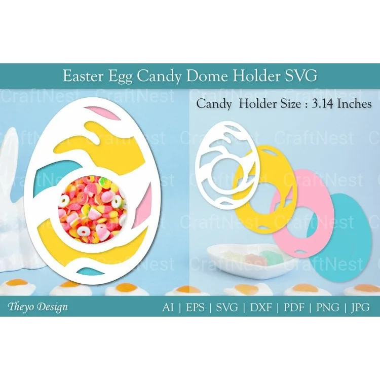 Easter Candy Dome Holder SVG Bundle